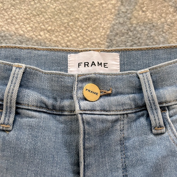 FRAME Le Sylvie High Waist Raw Hem Crop Jeans in Overturn Waist 28 - Picture 5 of 5